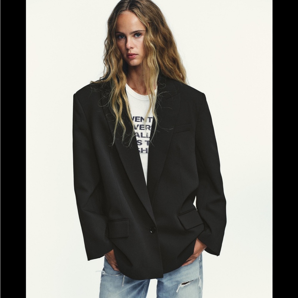 Zara Oversized Black Blazer